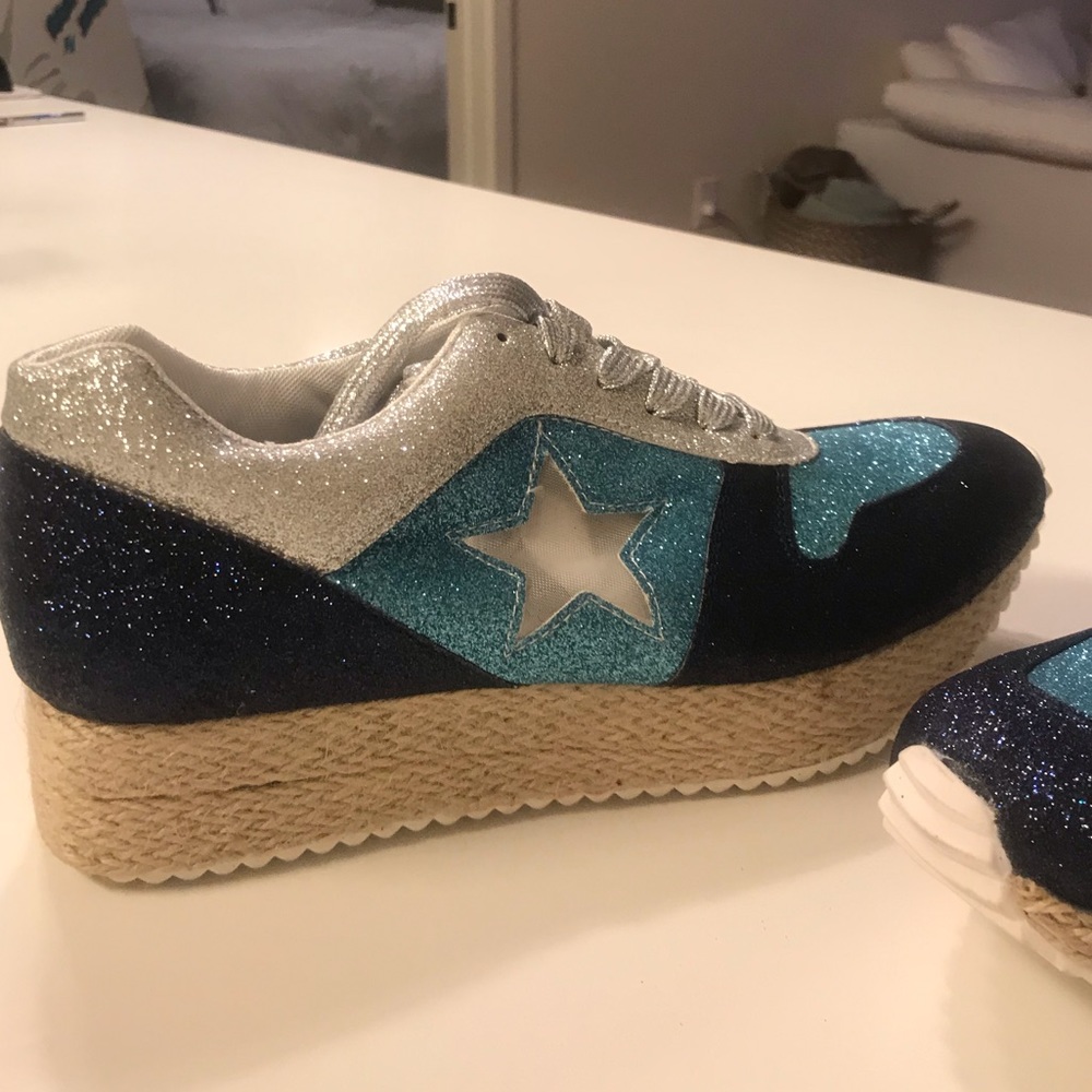NEVER WORN Nasty Gal Galaxy Platform sneakers